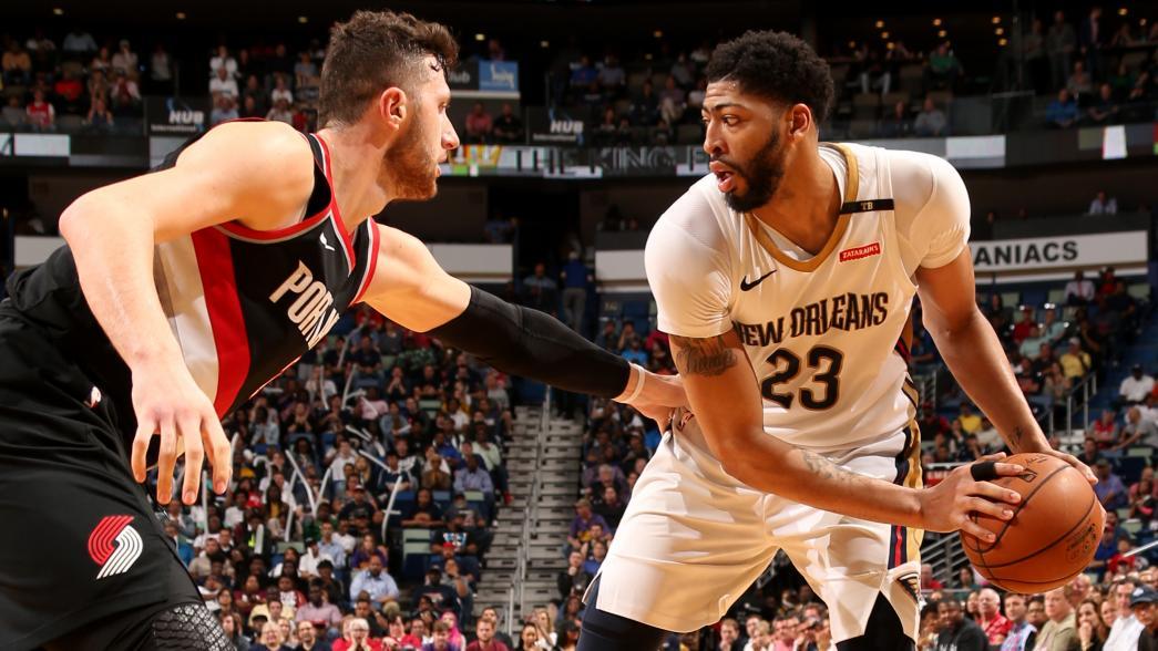 Davis Pelicans Nurkic Blazers