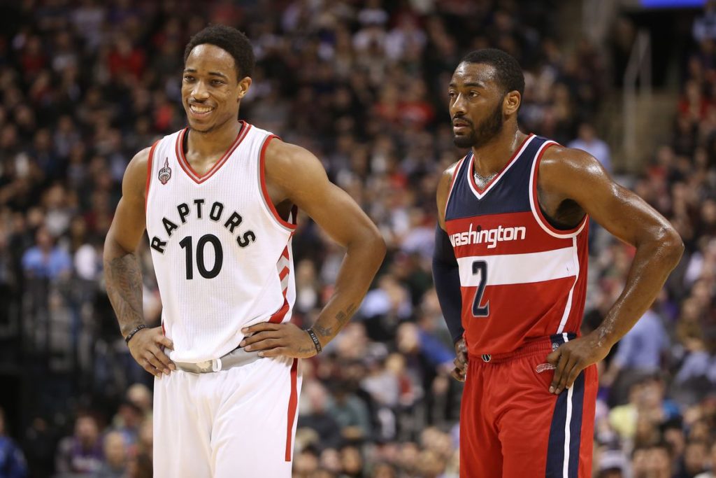 Derozan Wall Raptors Wizards
