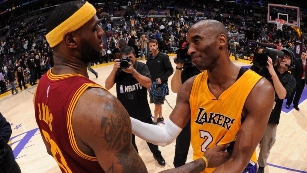 Kobe Bryant LeBron James Los Angeles Lakers