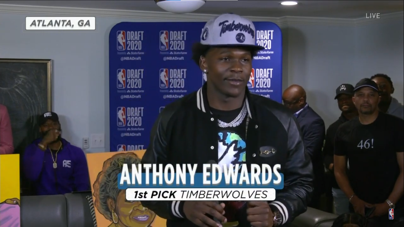 NBA Draft 2020 - Anthony Edwards z jedynką w Wolves - Z Krainy NBA